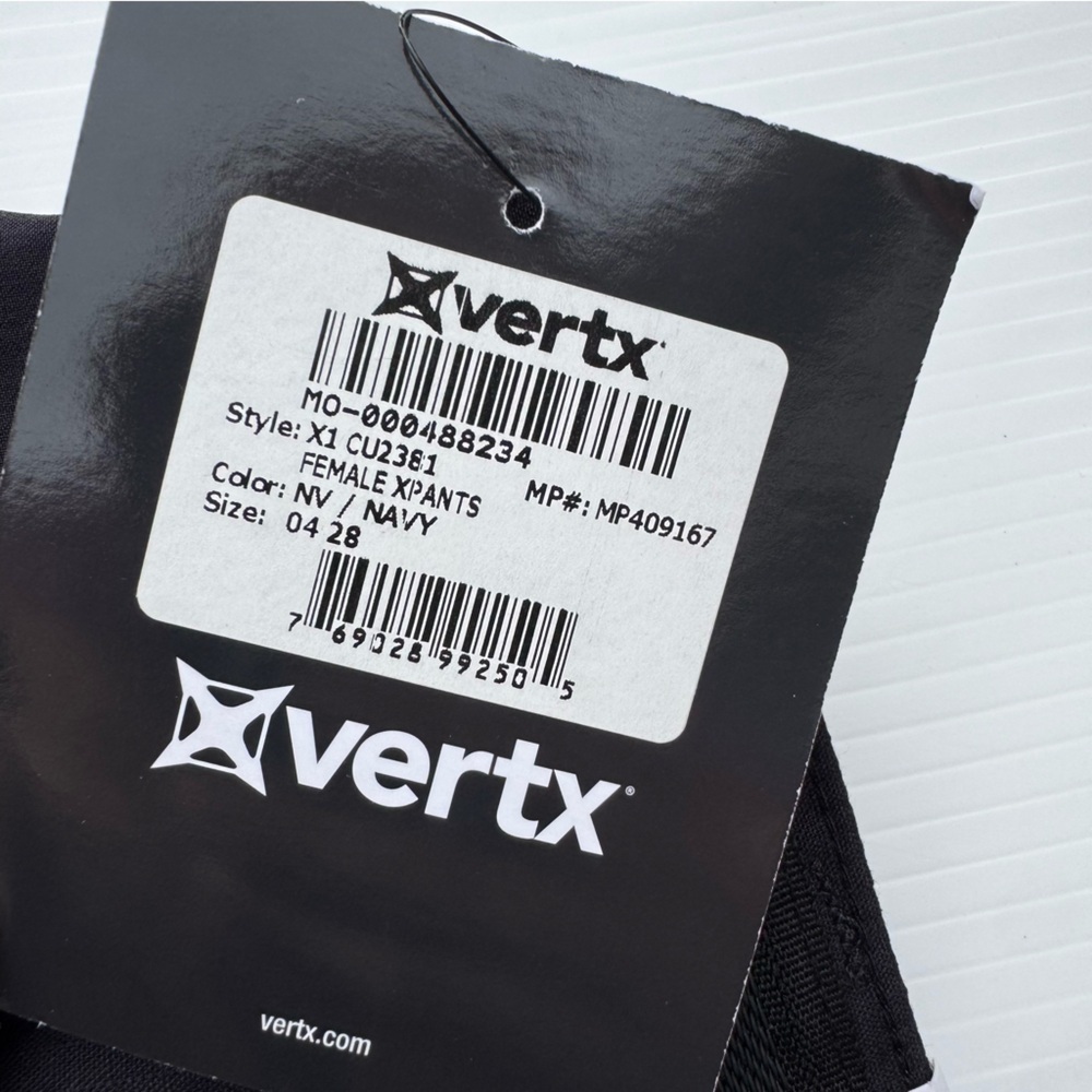 🆕 Vertx Women’s Cargo Pants Navy size 04 / 28 NWT Phantom - Picture 3 of 12